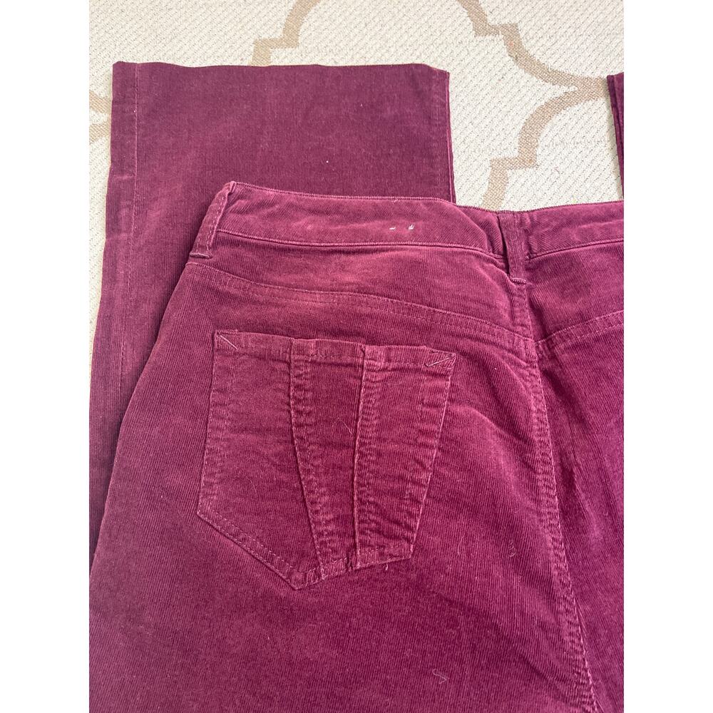 Chico’s Women's Burgundy Corduroy Pants Size 3 / 16 Tall Long - Picture 11 of 13
